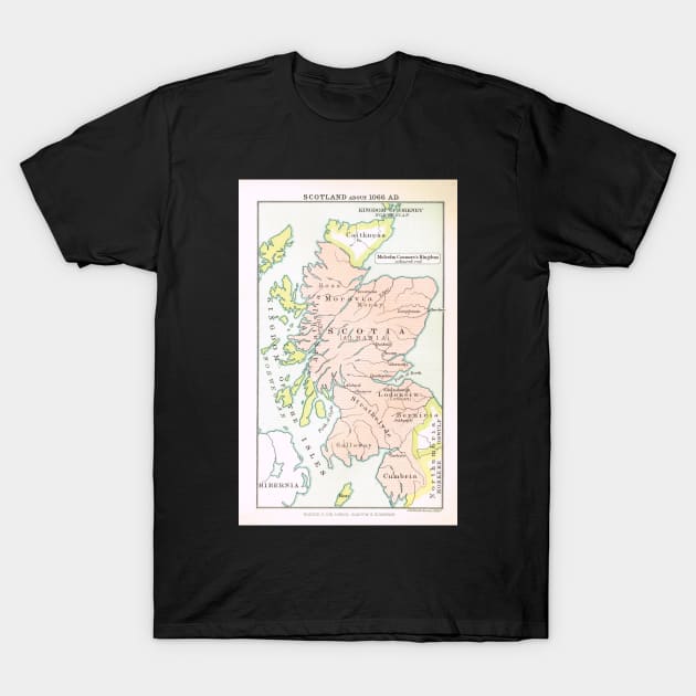 Map of Scotland in 1066 T-Shirt by artfromthepast